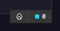 The indicator pulsing cyan after the theme.css edit; the count has not moved.